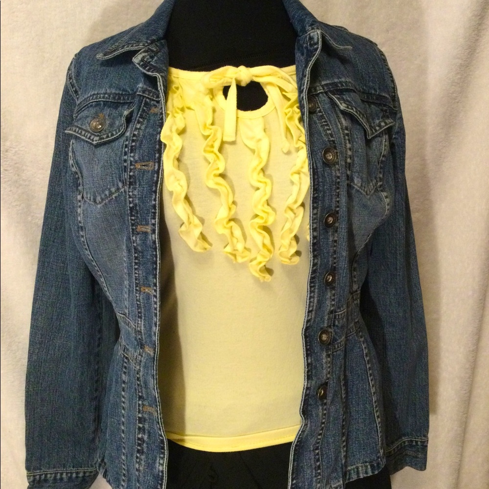 GORGEOUS YELLOW RUFFLED COTTON TOP